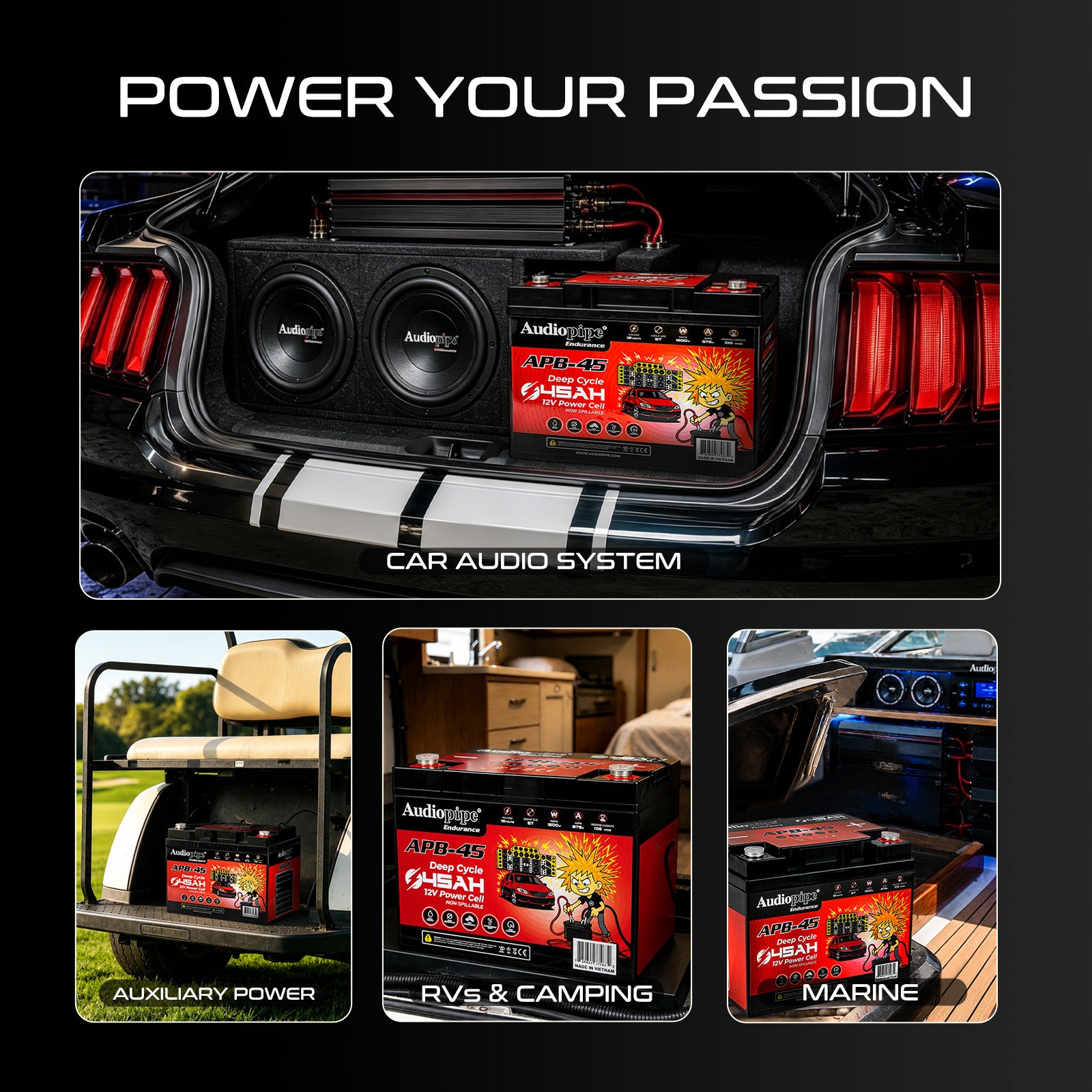 Deep Cycle 45AH 12V Power Cell (APB-45)