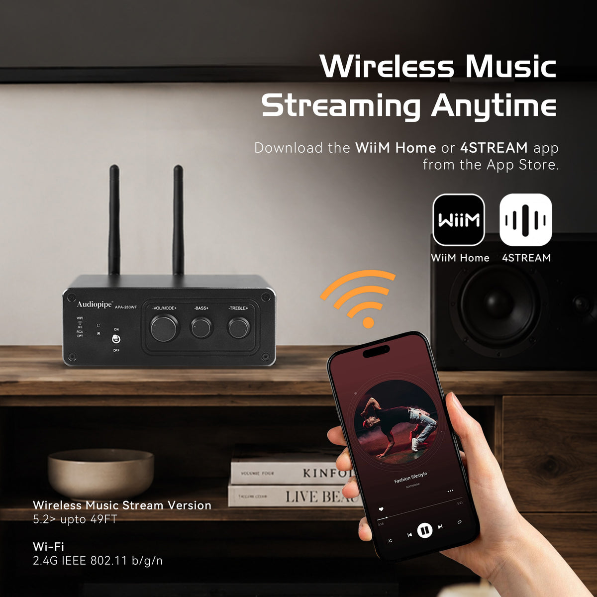 APA-280WF Multi Room Streaming Amplifier