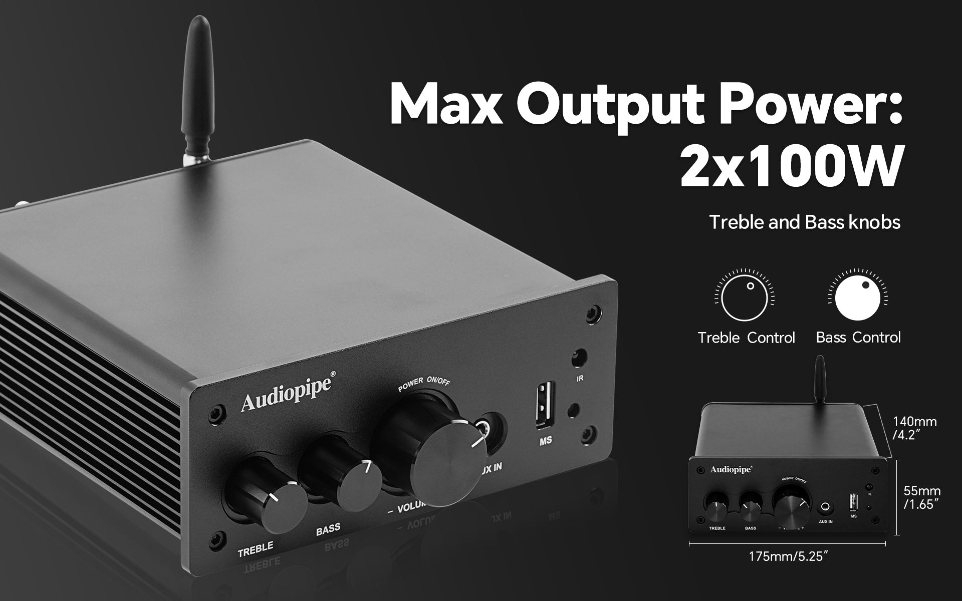 Mini Hi-Fi Amplifier (APA-200BT)