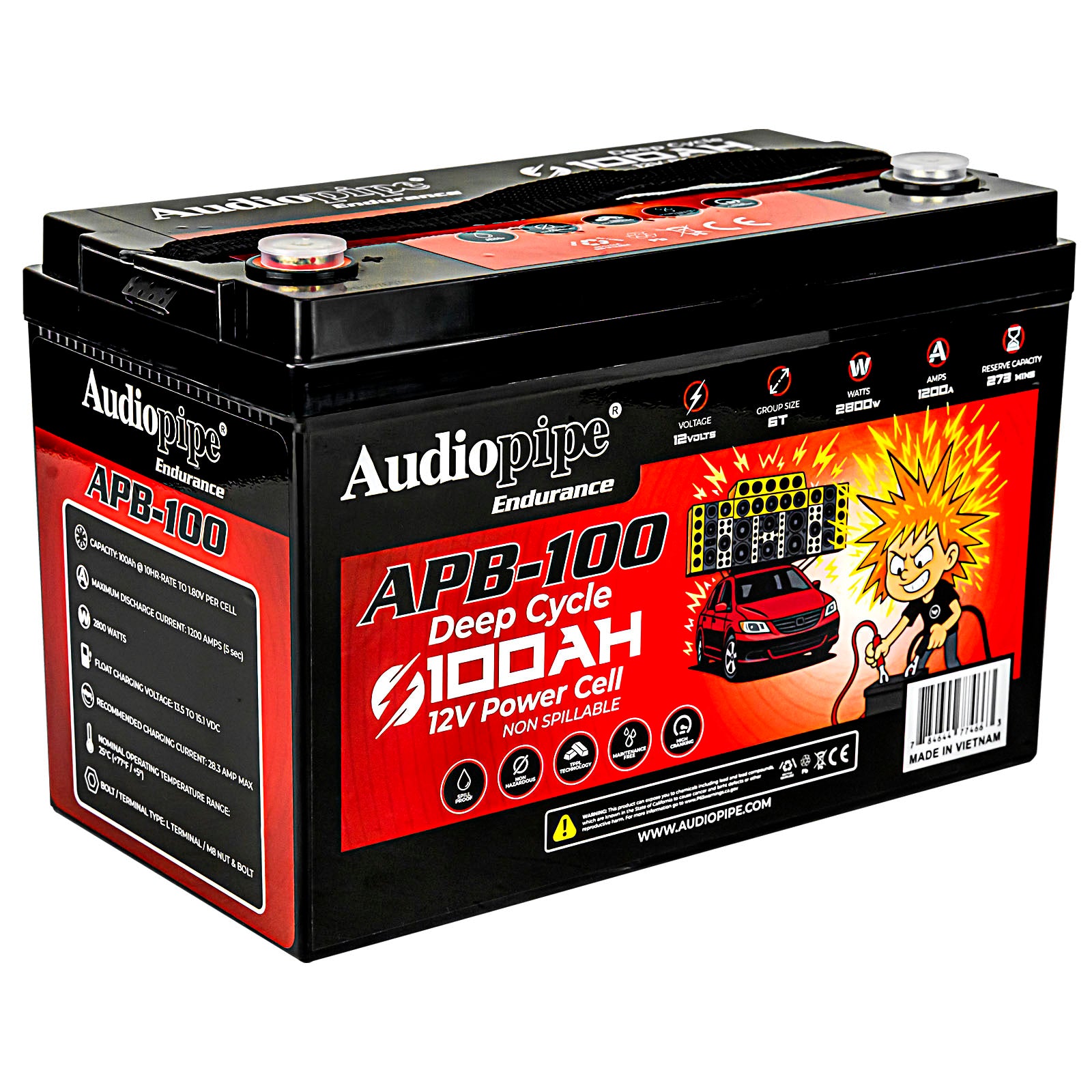 Deep Cycle 100AH 12V Power Cell (APB-100)