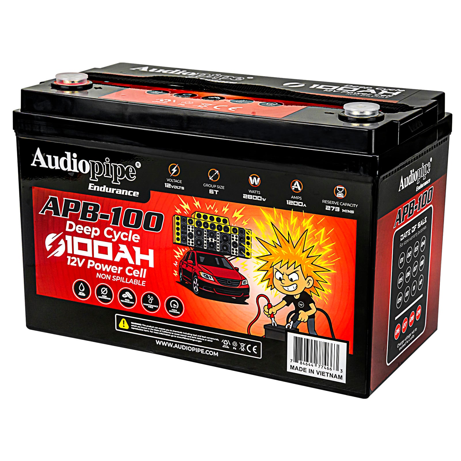 Deep Cycle 100AH 12V Power Cell (APB-100)