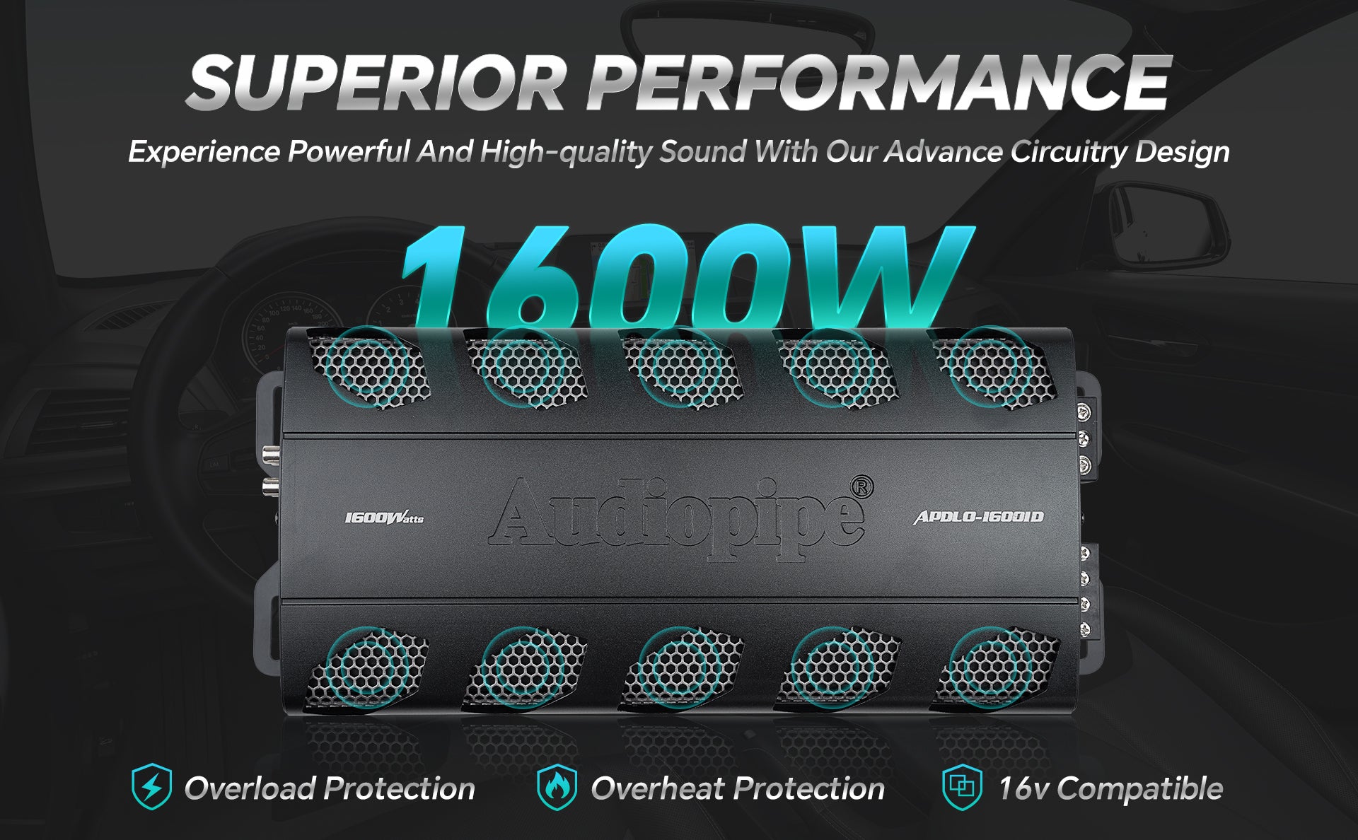 Class D Mono Mosfet Power Amplifier (APDLO-16001D)