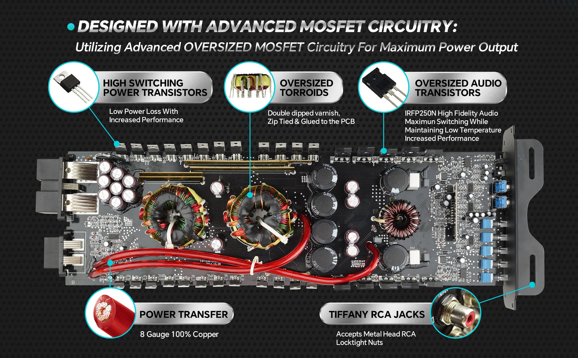 Class D Mono Mosfet Power Amplifier (APDLO-16001D)