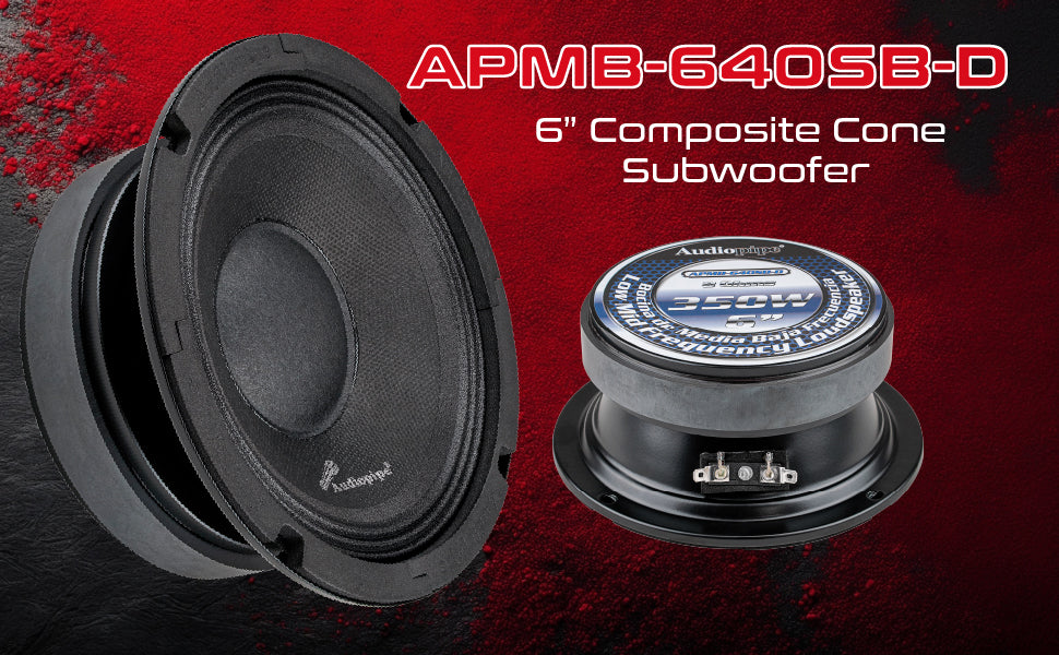 6” Low Mid Frequency Loudspeaker (APMB-640SB-D), Sold individually