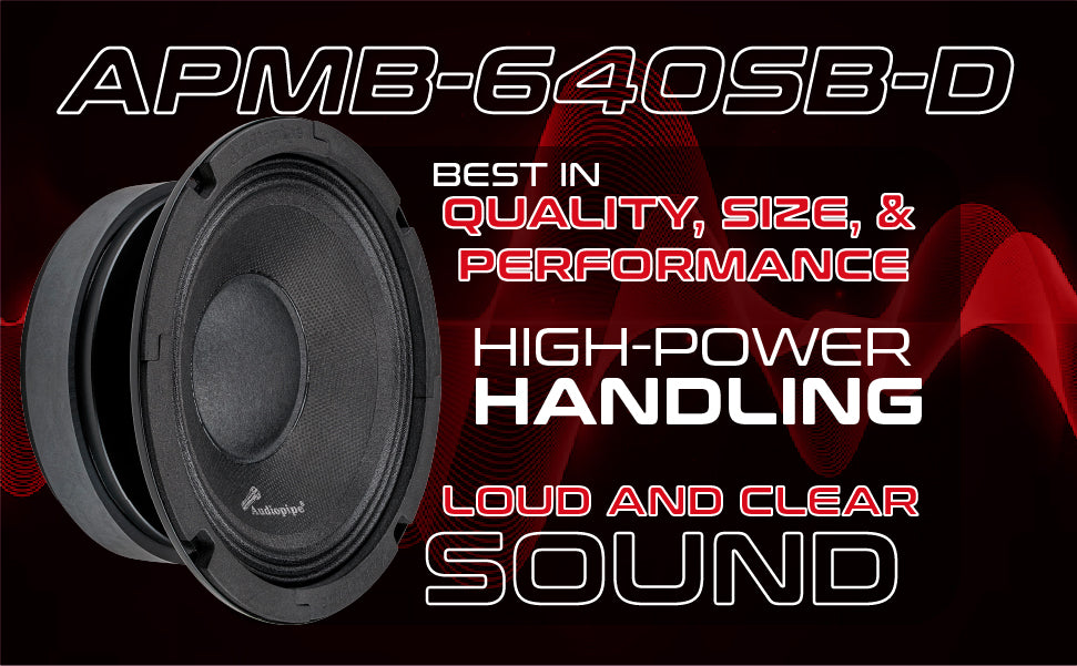6” Low Mid Frequency Loudspeaker (APMB-640SB-D), Sold individually