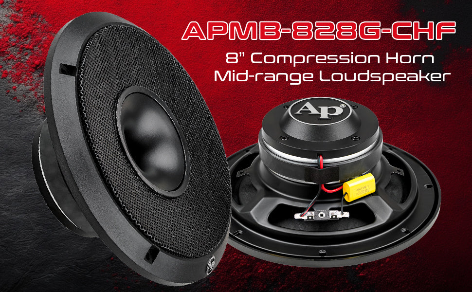 8" Compression Horn Mid-range Loudspeaker (APMB-828G-CHF), Sold individually