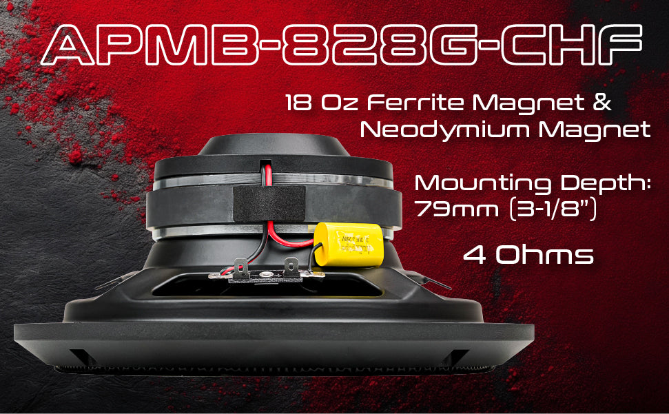 8" Compression Horn Mid-range Loudspeaker (APMB-828G-CHF), Sold individually