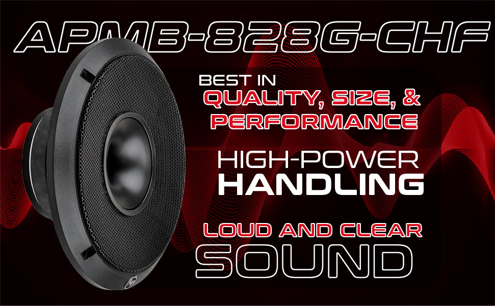 8" Compression Horn Mid-range Loudspeaker (APMB-828G-CHF), Sold individually