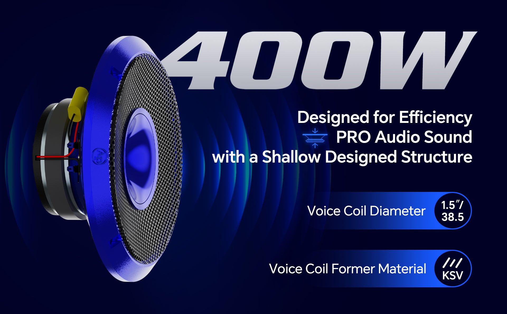 8" Compression Horn Mid-Range Loudspeaker (APMB-828GH-BLU), Sold individually