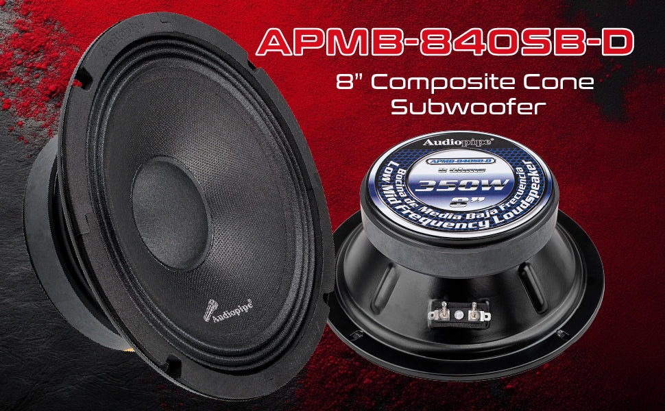 8” Low Mid Frequency Loudspeaker (APMB-840SB-D), Sold individually