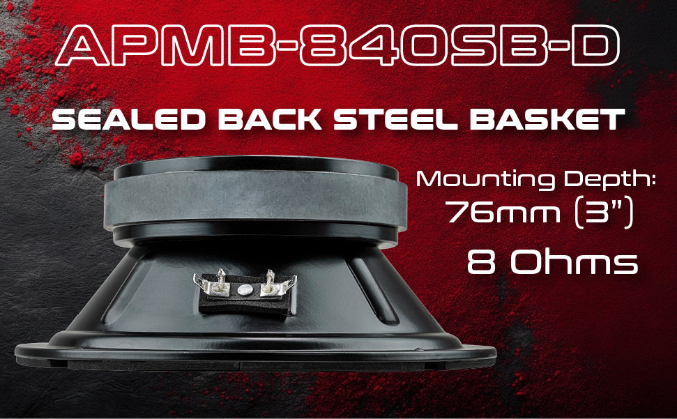 8” Low Mid Frequency Loudspeaker (APMB-840SB-D), Sold individually