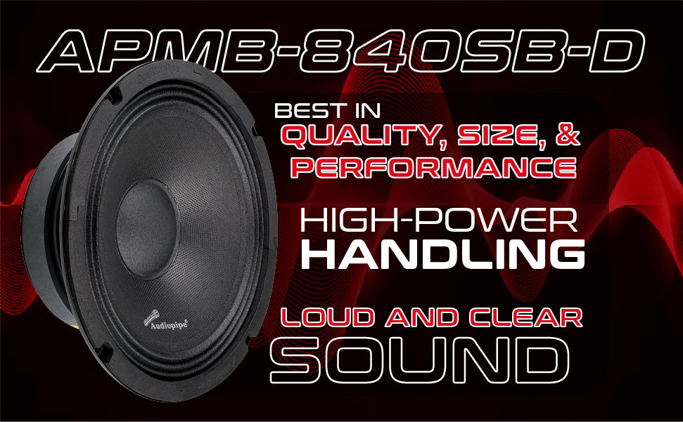 8” Low Mid Frequency Loudspeaker (APMB-840SB-D), Sold individually