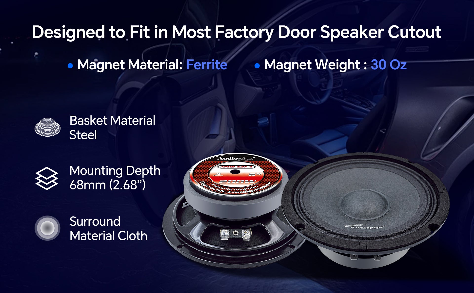 8" Mid-Range Frequency Loudspeaker (APMB-847-4)