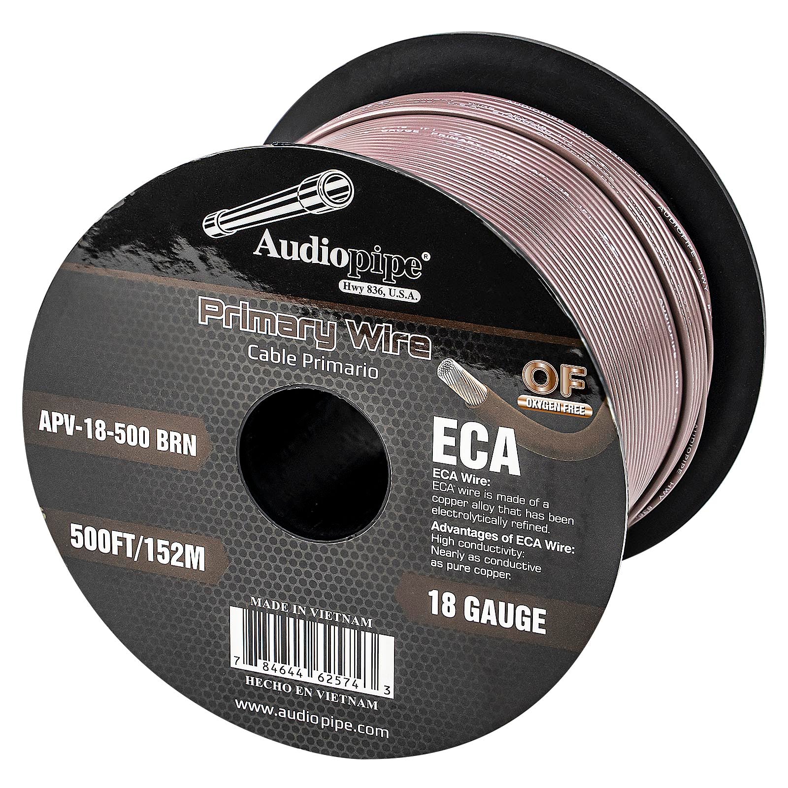 500Ft 18 Gauge Primary Wire (APV-18-500 BRN)
