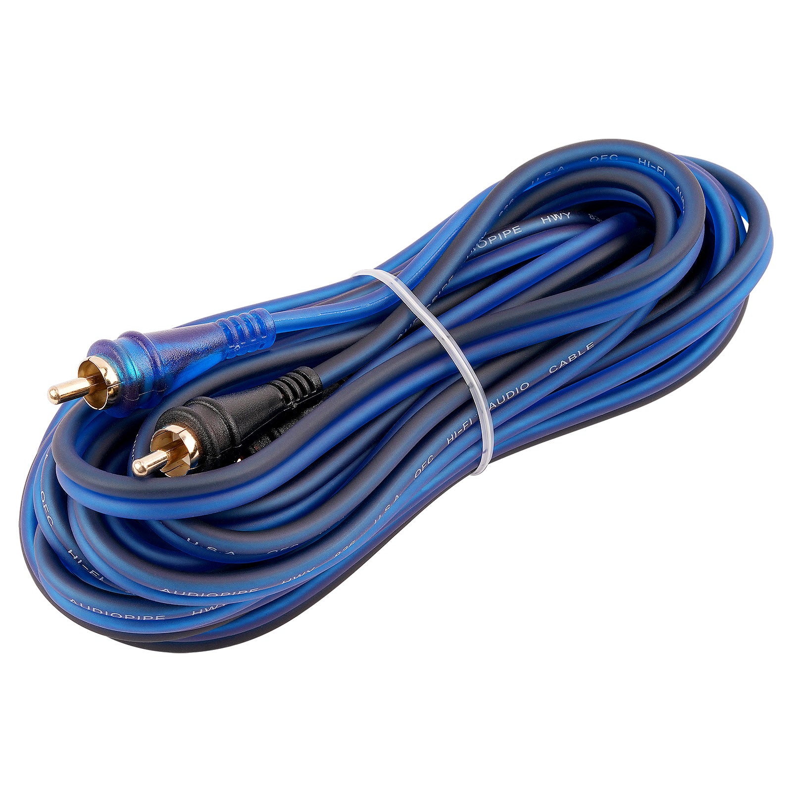 15FT Frosted RCA Audio Cable (BMV-BLS-15), 10-Pack (10 Individual Cables)