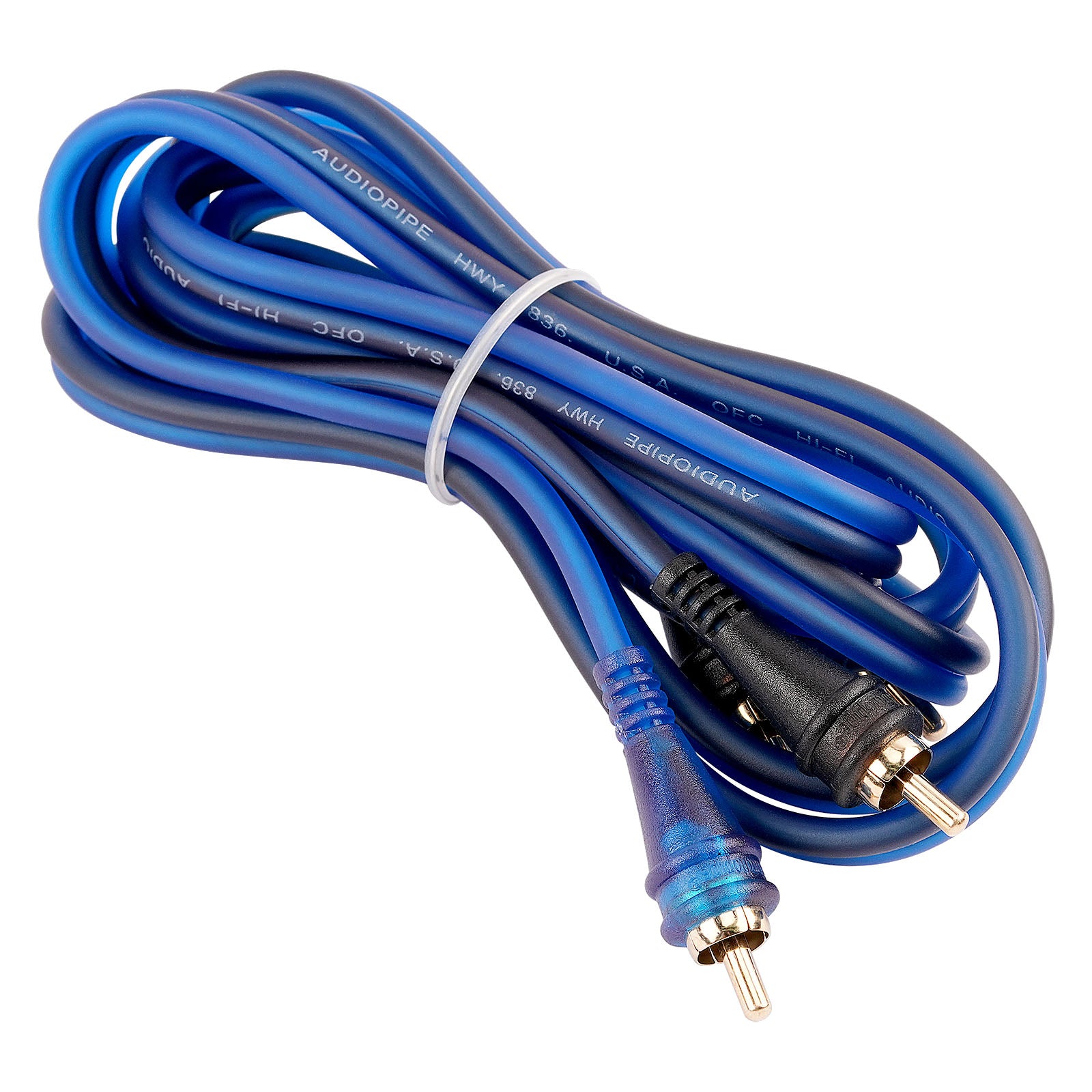 6FT Frosted RCA Audio Cable (BMV-BLS-6), 10-Pack (10 Individual Cables)