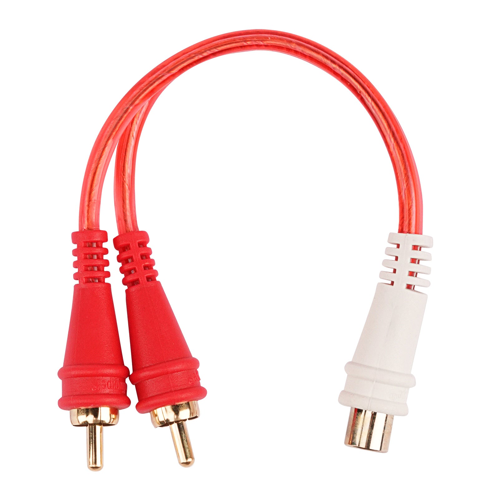 Female to 2 Male Oxygen Free RCA Audio Splitter (BMV-G-YF-2M), 10-Pack (10 Individual Cables)