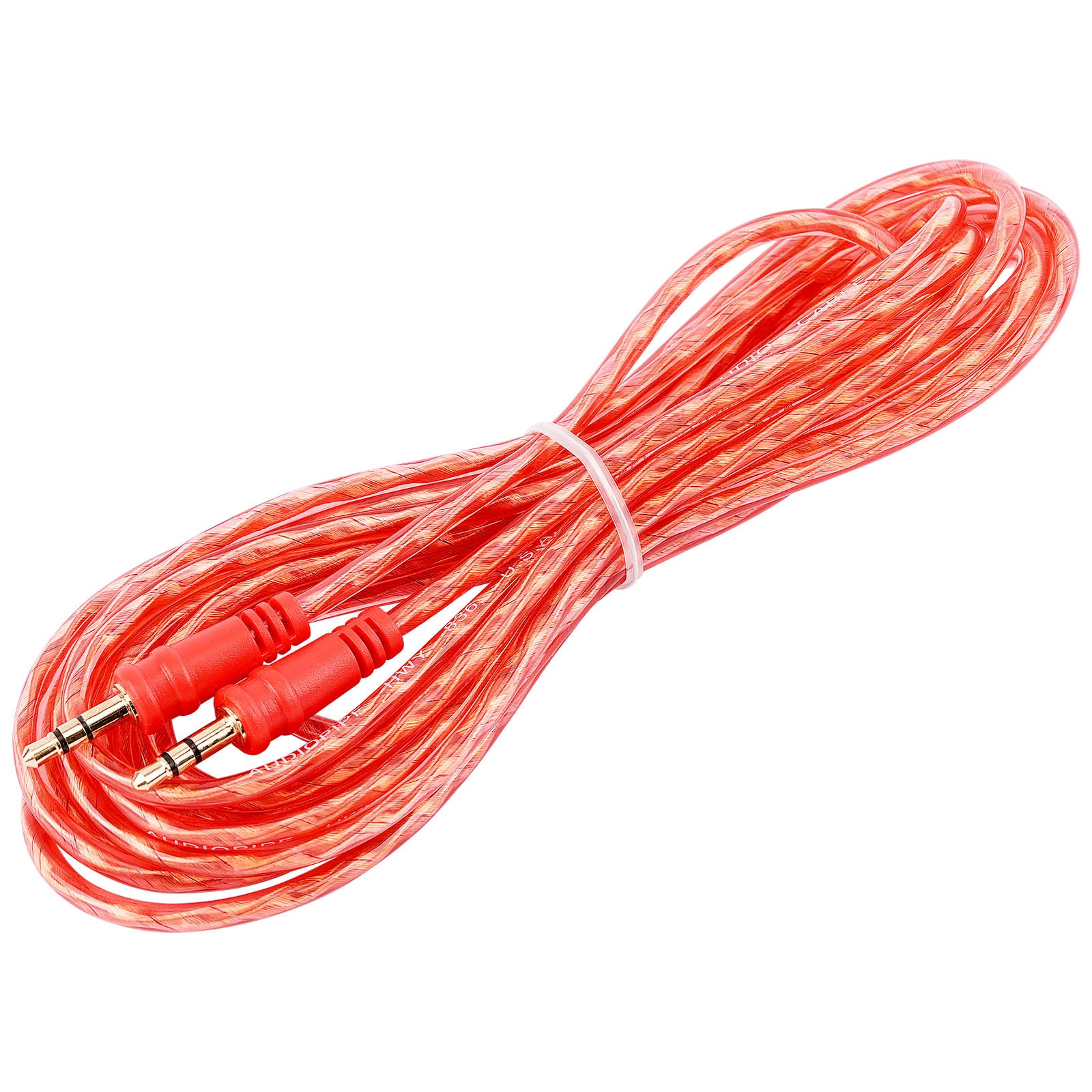 12Ft 3.5mm Audio Cable (BMV-GST-3535-12), 10-Pack (10 Individual Cables)