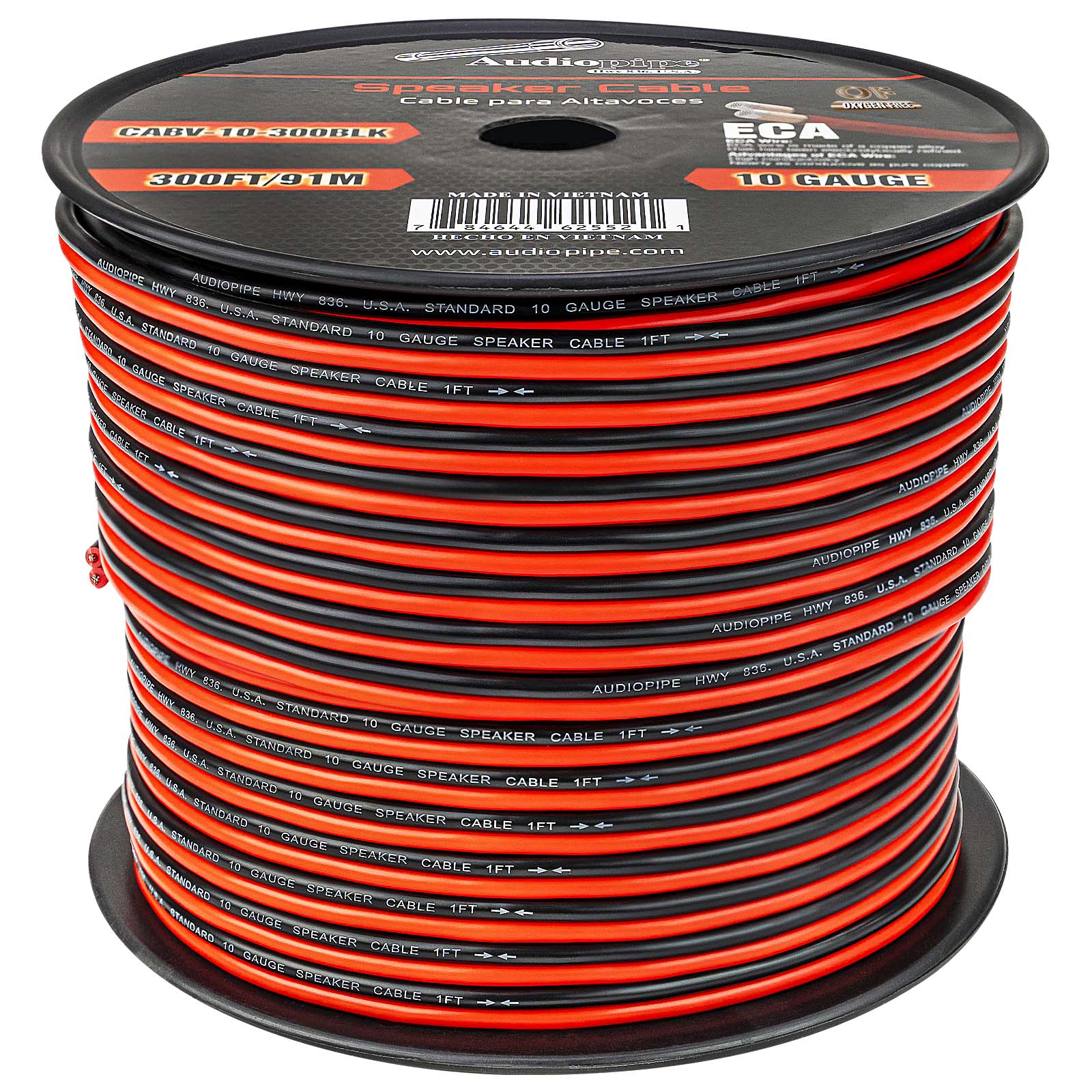 300FT 10AWG Speaker Cable (CABV-10-300 BLK)