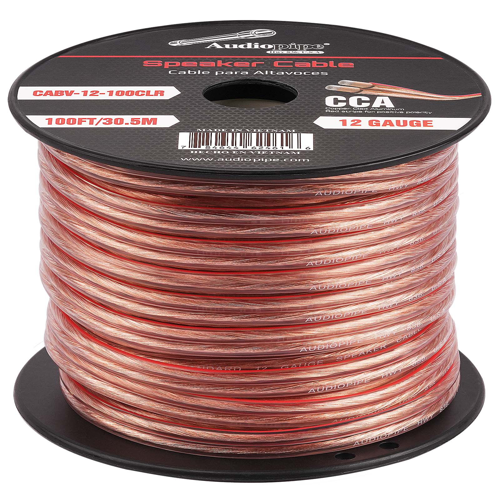 100FT 12AWG Speaker Cable (CABV-12-100CLR)