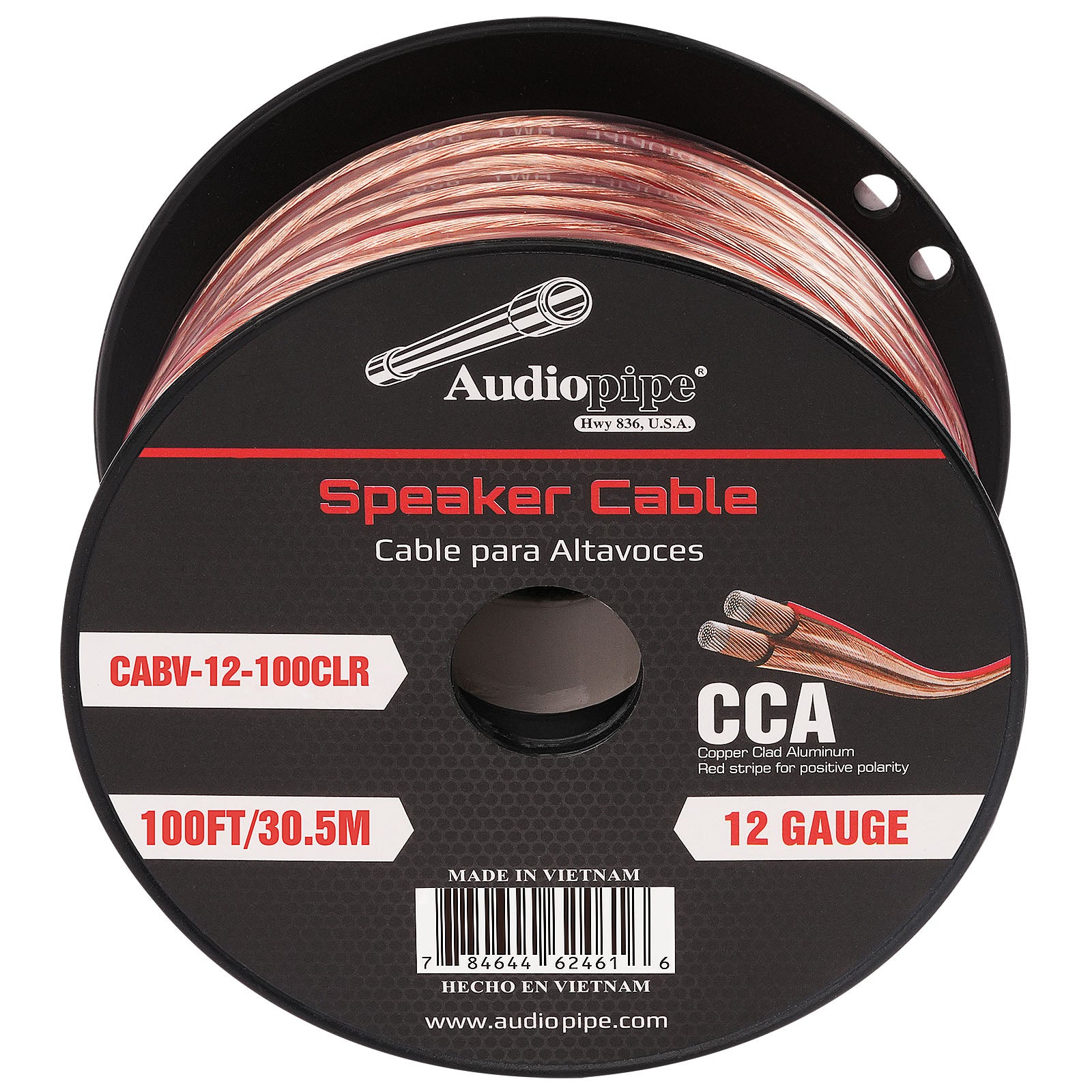 100FT 12AWG Speaker Cable (CABV-12-100CLR)