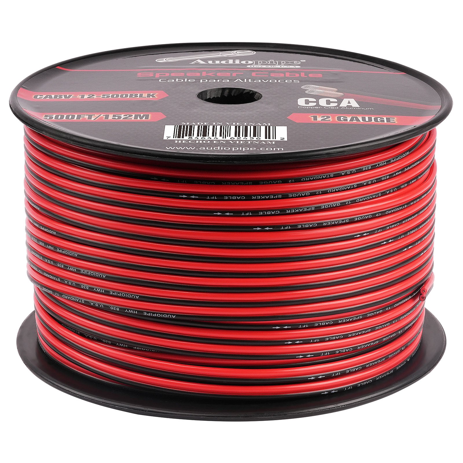 500FT 12AWG Speaker Cable (CABV-12-500BLK)