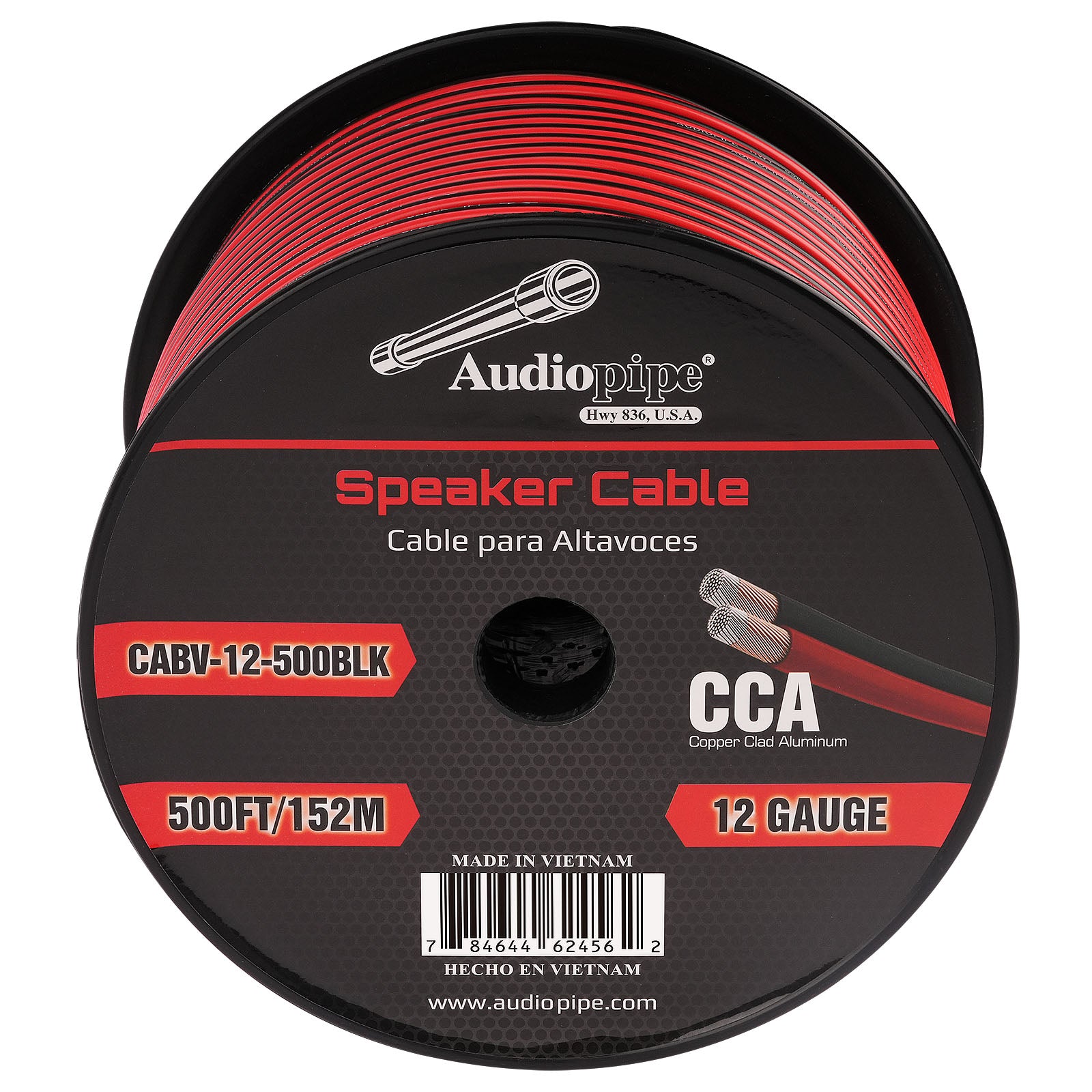 500FT 12AWG Speaker Cable (CABV-12-500BLK)