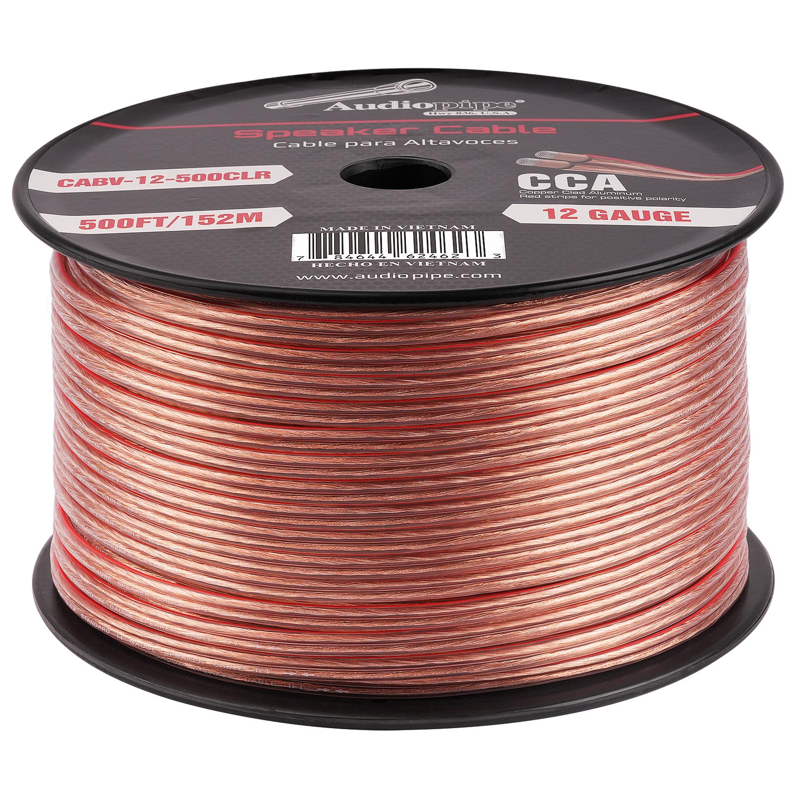500FT 12AWG Speaker Cable (CABV-12-500CLR)