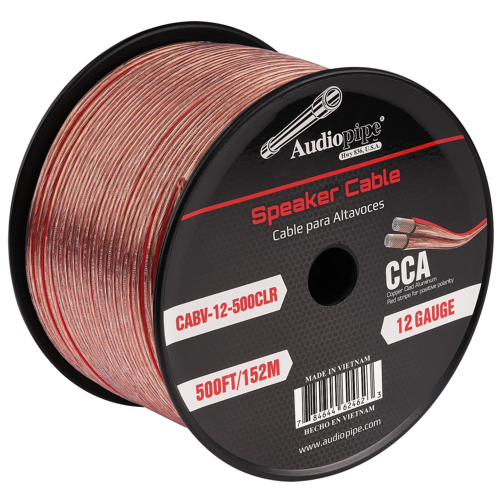 500FT 12AWG Speaker Cable (CABV-12-500CLR)