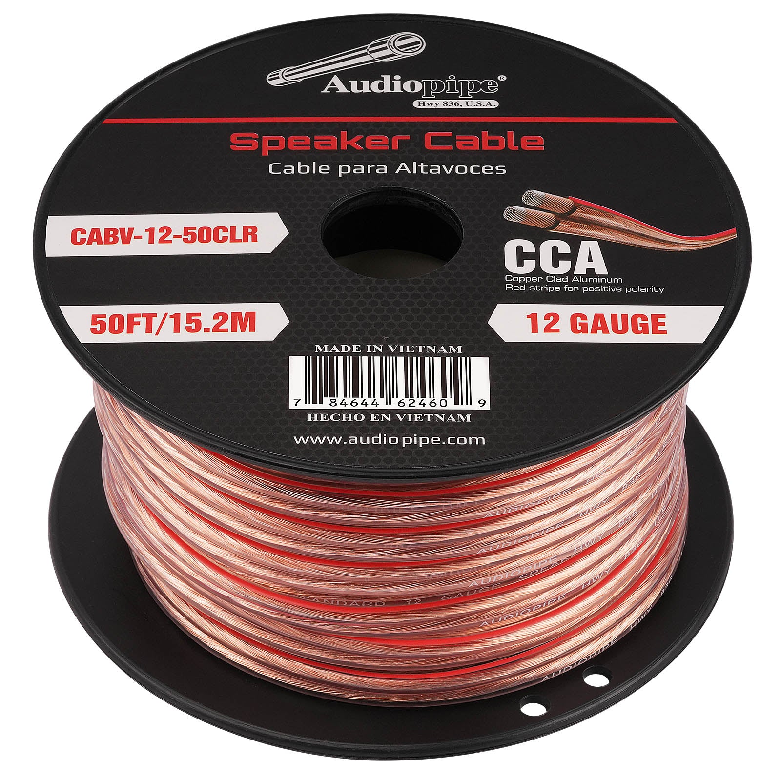 50FT 12AWG Speaker Cable (CABV-12-50CLR)