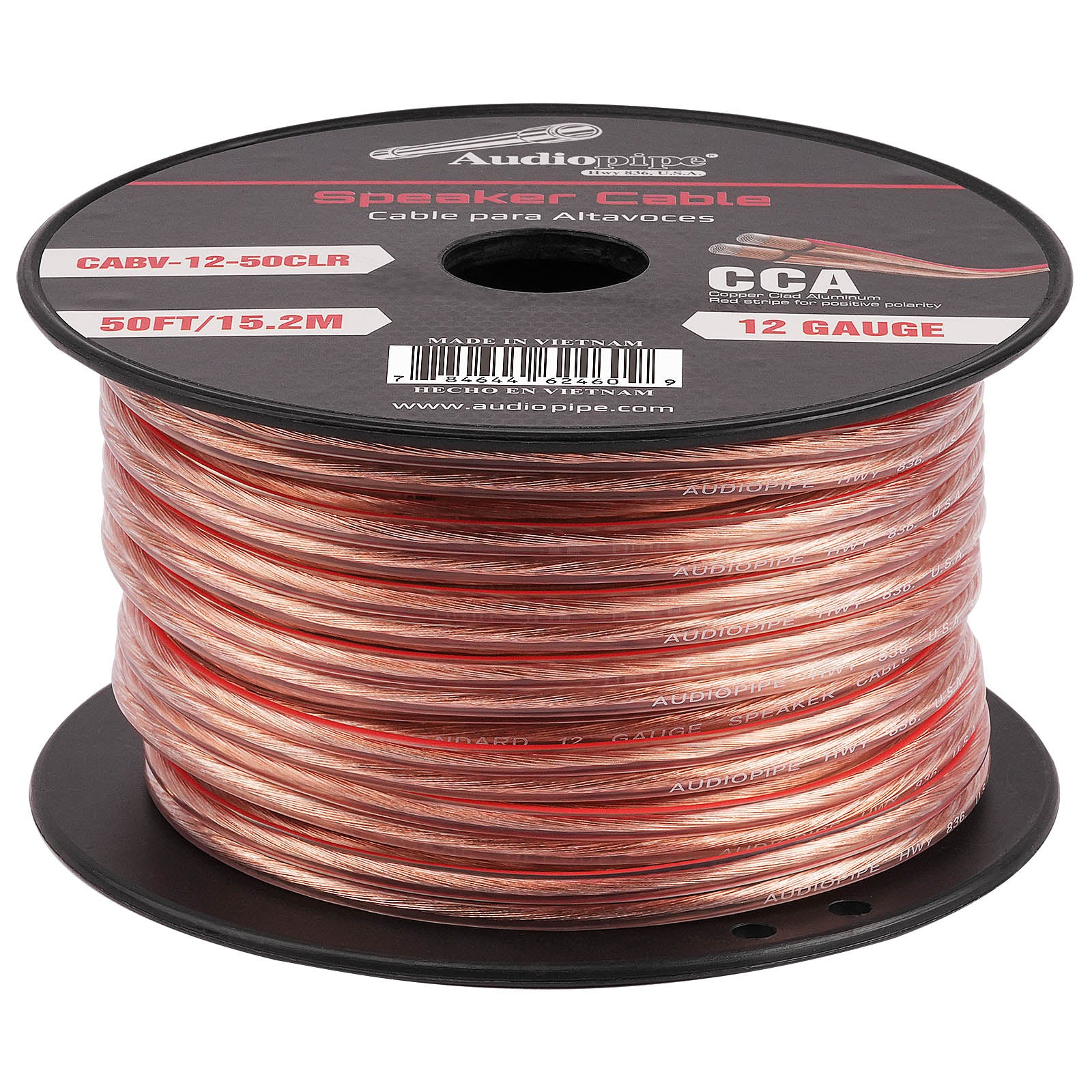 50FT 12AWG Speaker Cable (CABV-12-50CLR)
