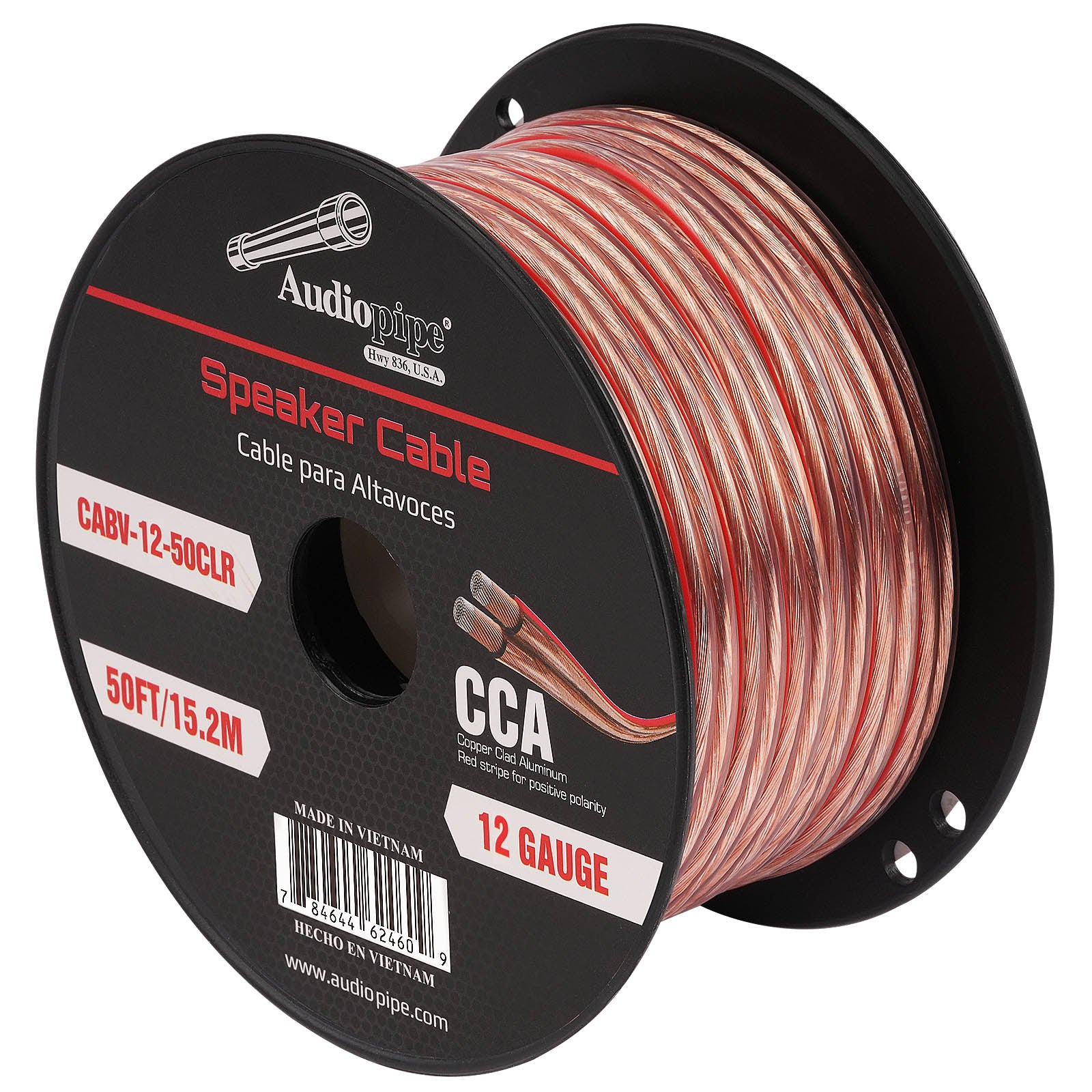 50FT 12AWG Speaker Cable (CABV-12-50CLR)