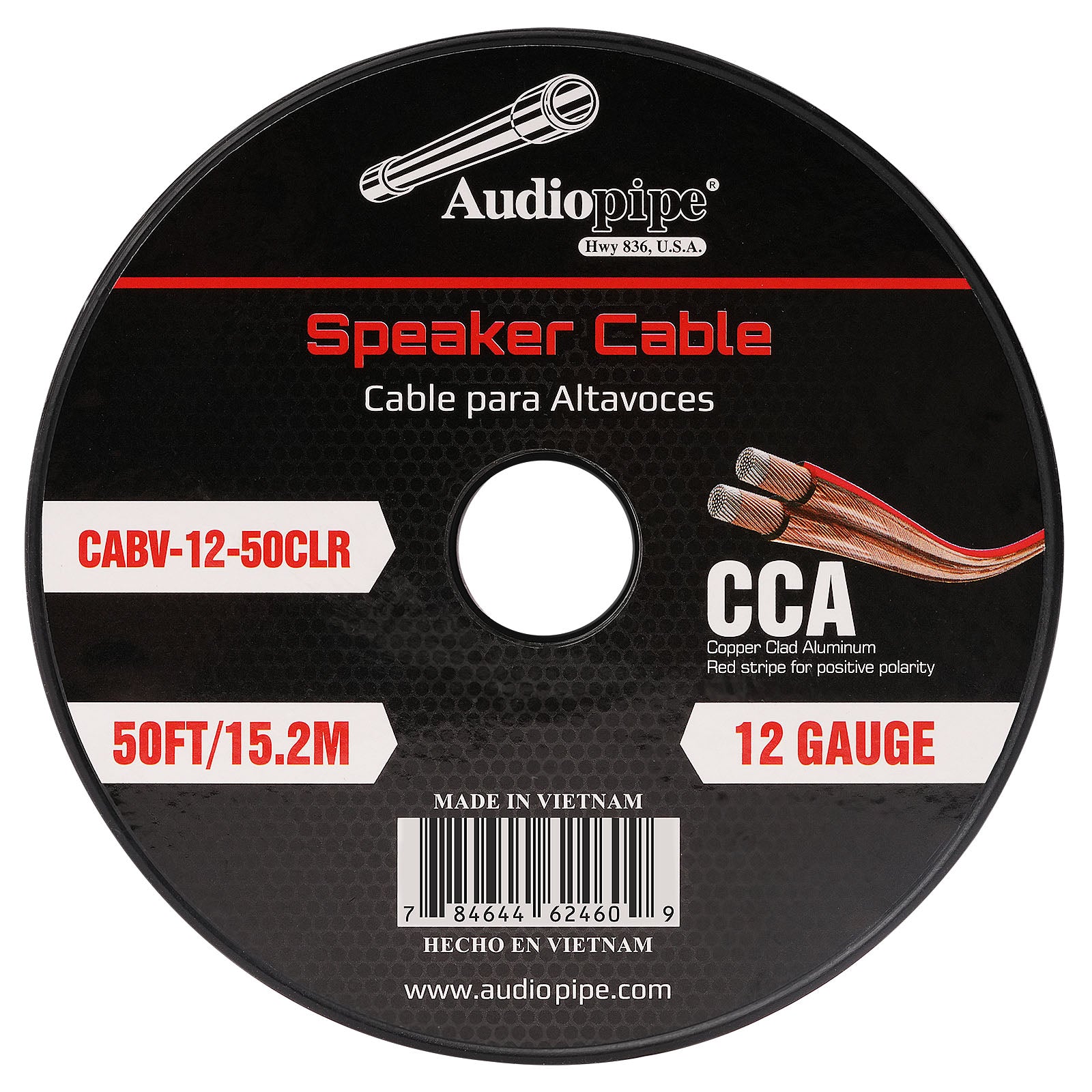 50FT 12AWG Speaker Cable (CABV-12-50CLR)