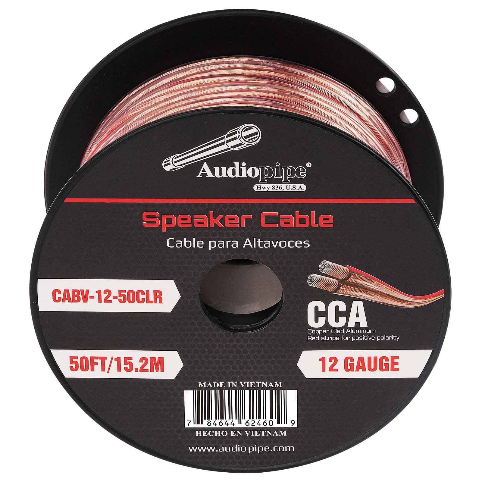 50FT 12AWG Speaker Cable (CABV-12-50CLR)