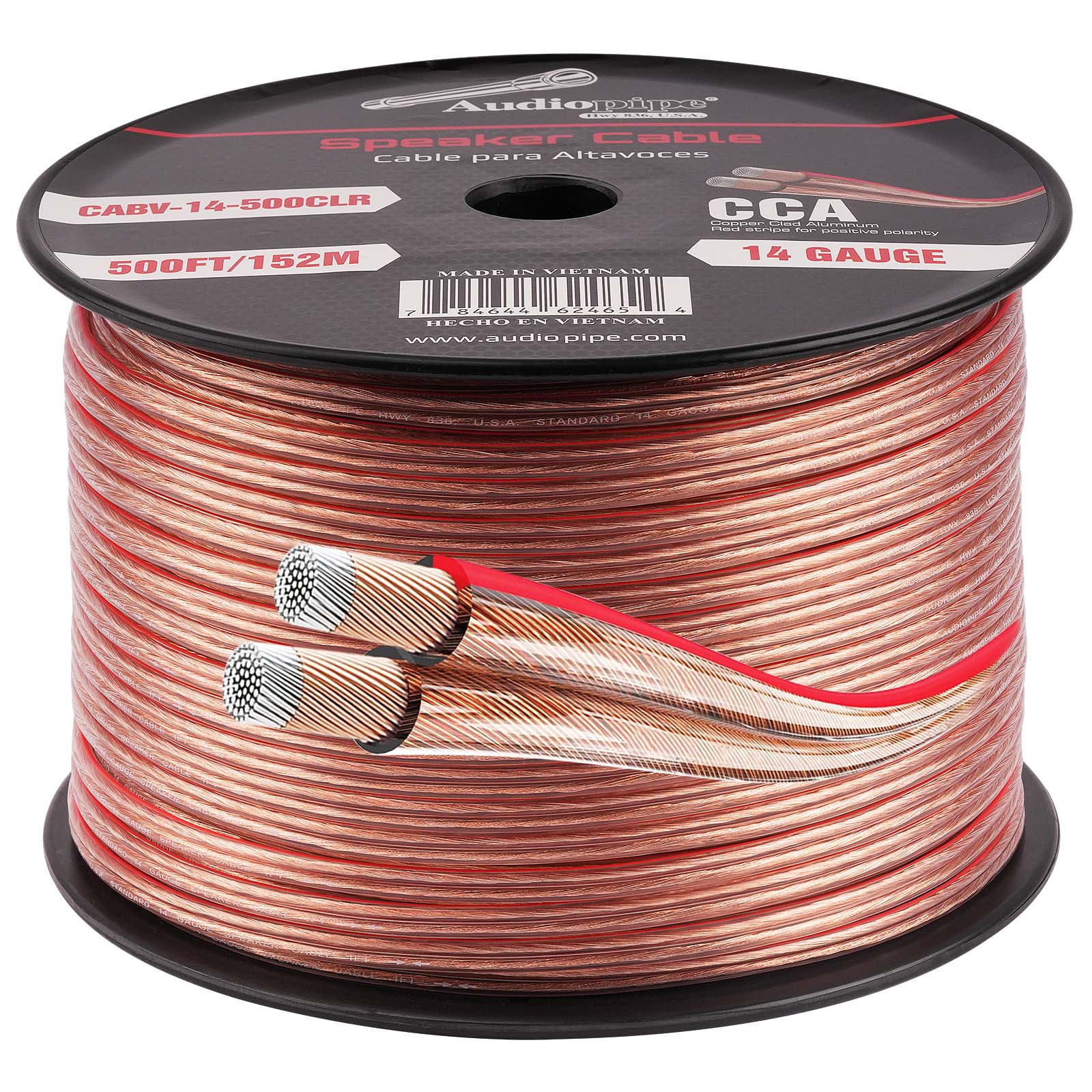 500FT 14AWG Speaker Cable (CABV-14-500CLR)