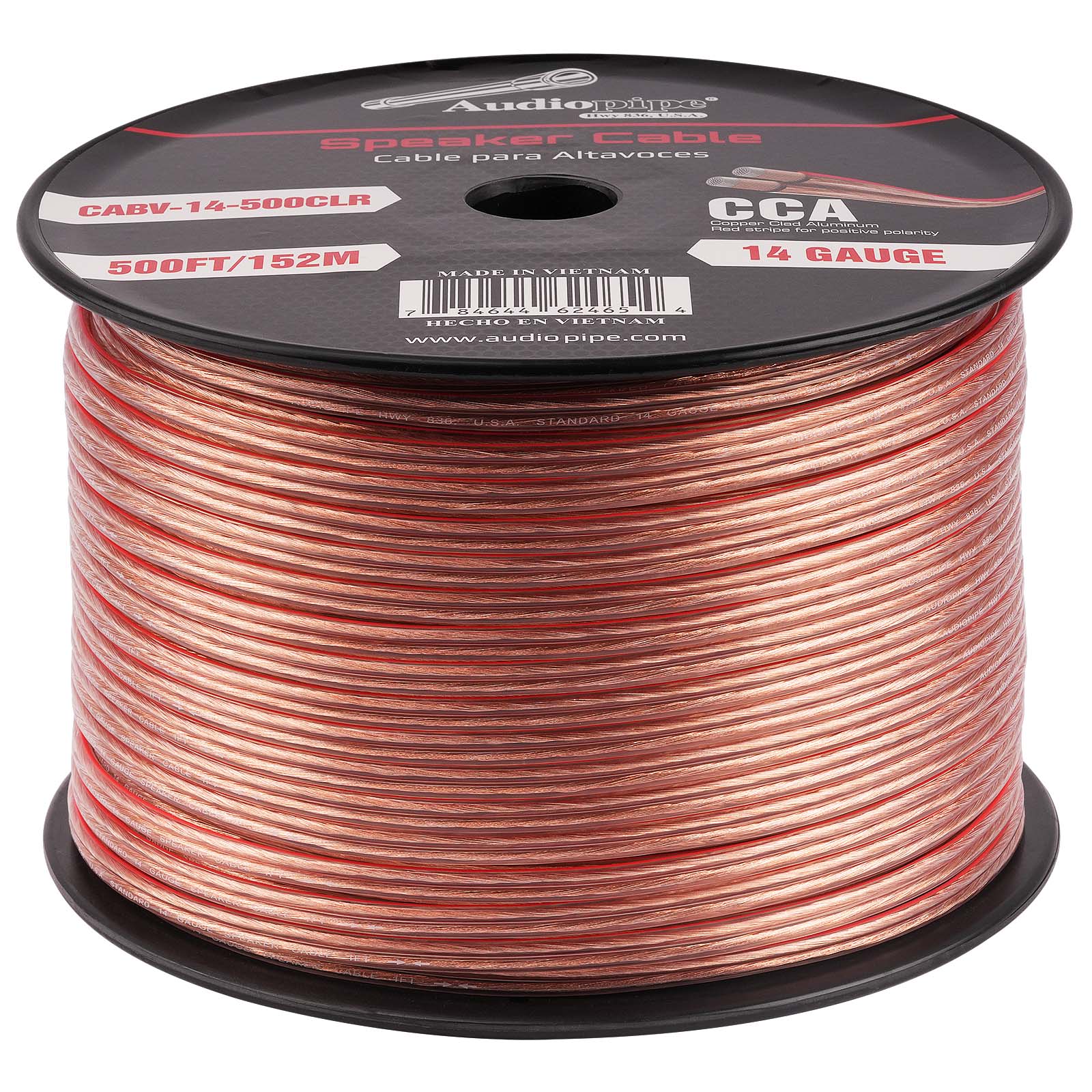 500FT 14AWG Speaker Cable (CABV-14-500CLR)