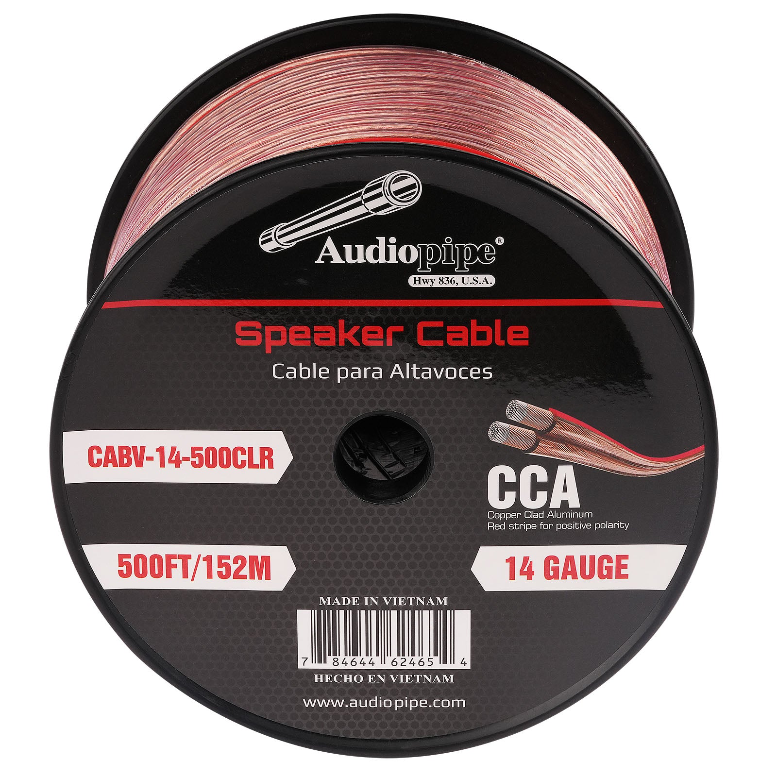 500FT 14AWG Speaker Cable (CABV-14-500CLR)