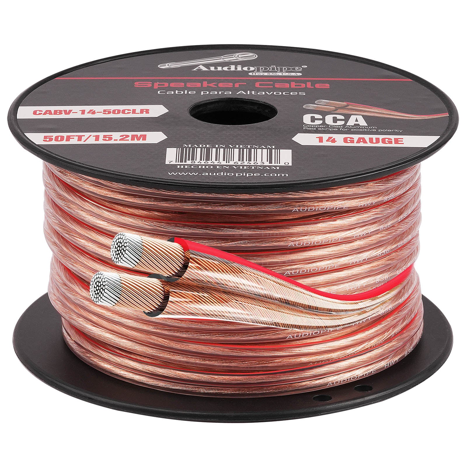 50FT 14AWG Speaker Cable (CABV-14-50CLR)