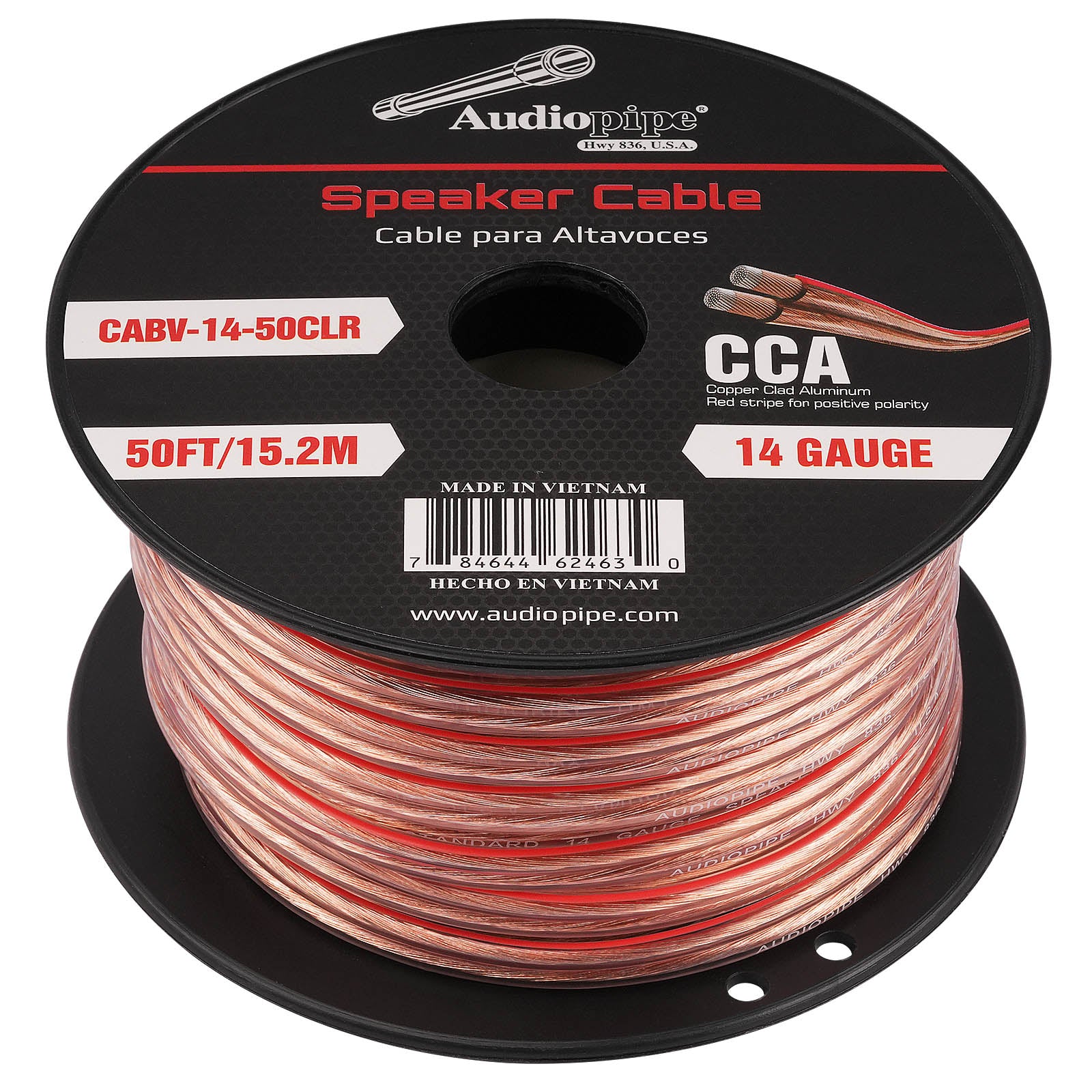 50FT 14AWG Speaker Cable (CABV-14-50CLR)