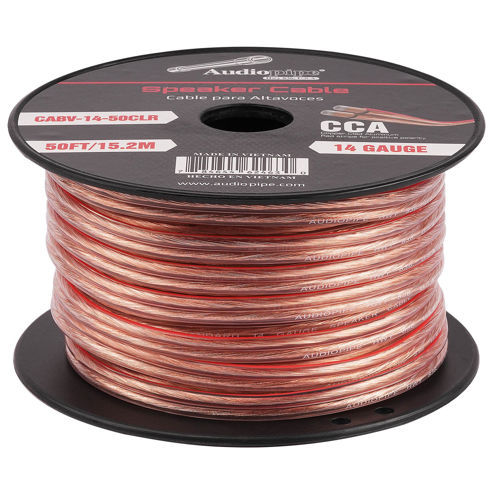 50FT 14AWG Speaker Cable (CABV-14-50CLR)