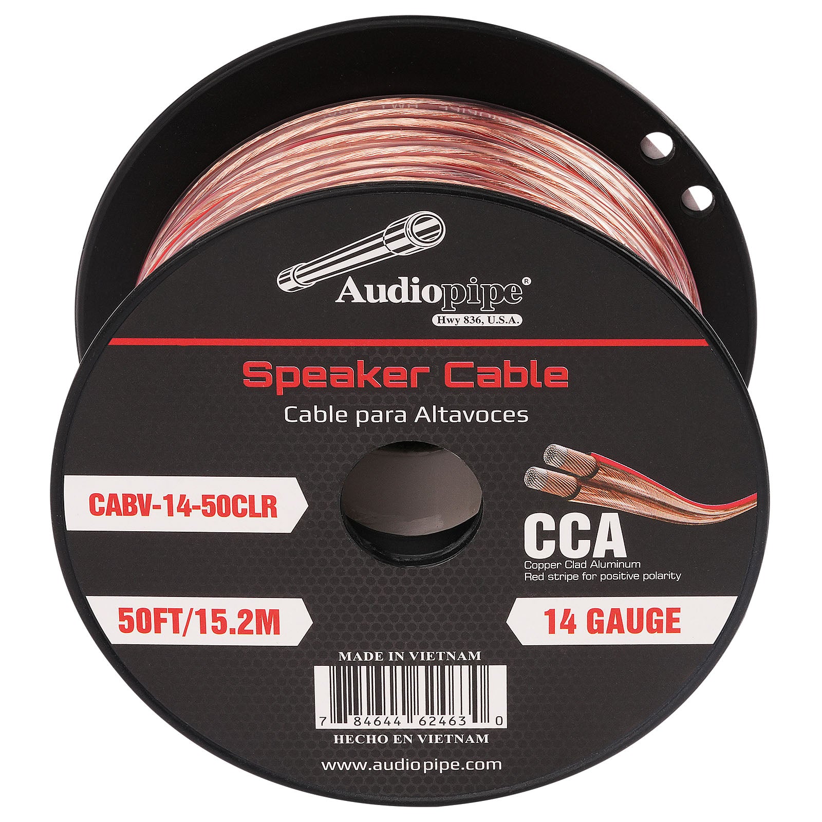 50FT 14AWG Speaker Cable (CABV-14-50CLR)