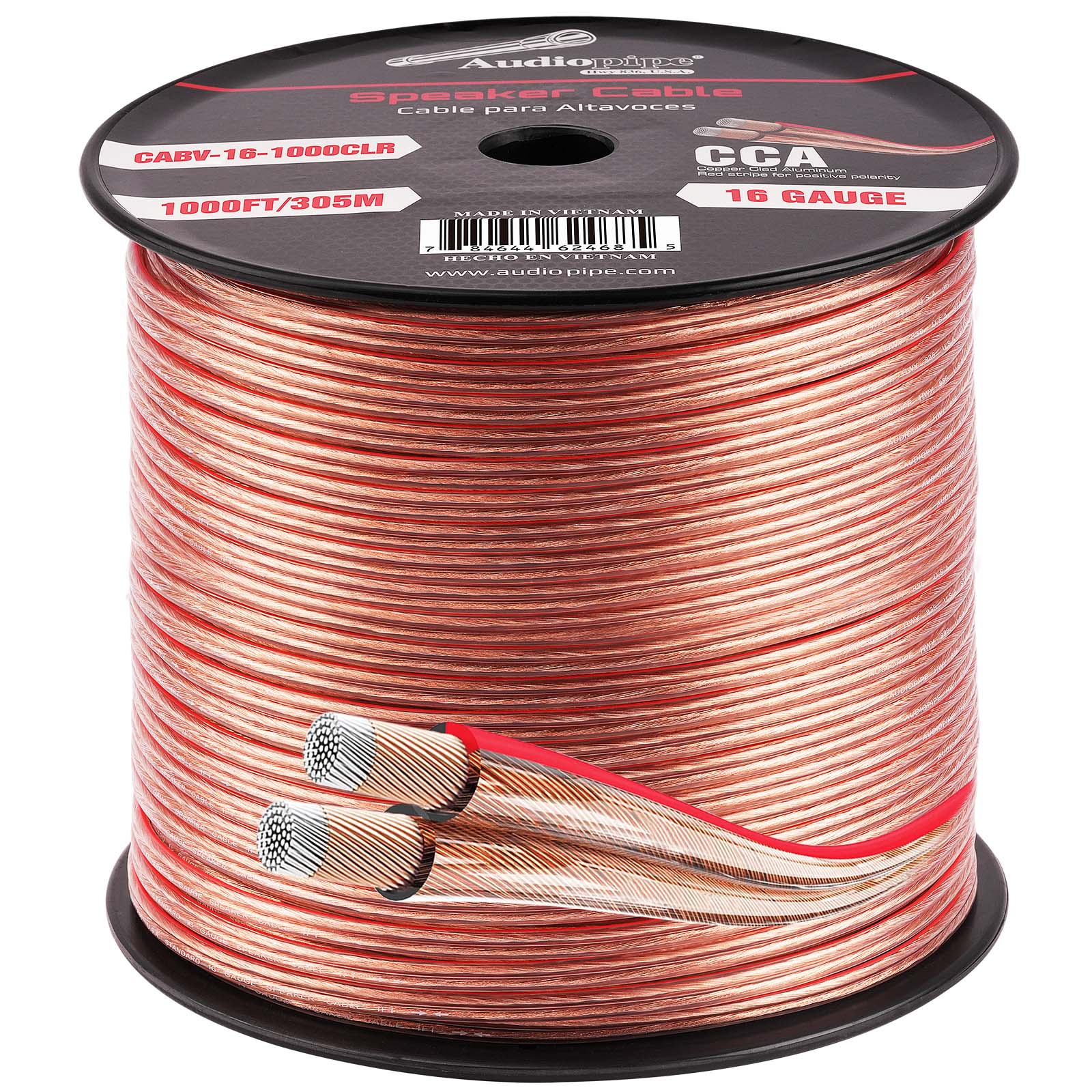 1000FT 16AWG Speaker Cable (CABV-16-1000CLR)