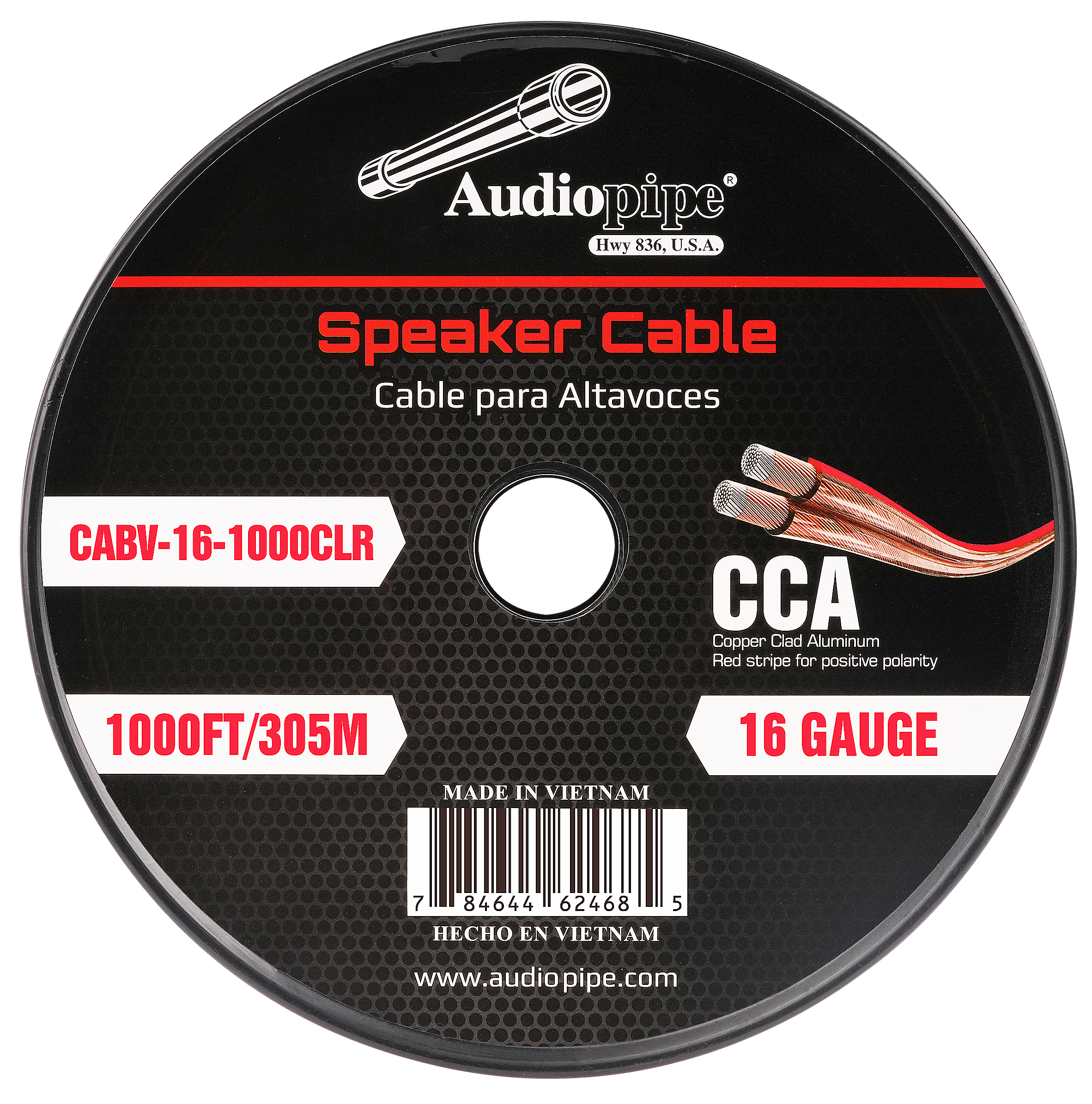 1000FT 16AWG Speaker Cable (CABV-16-1000CLR)