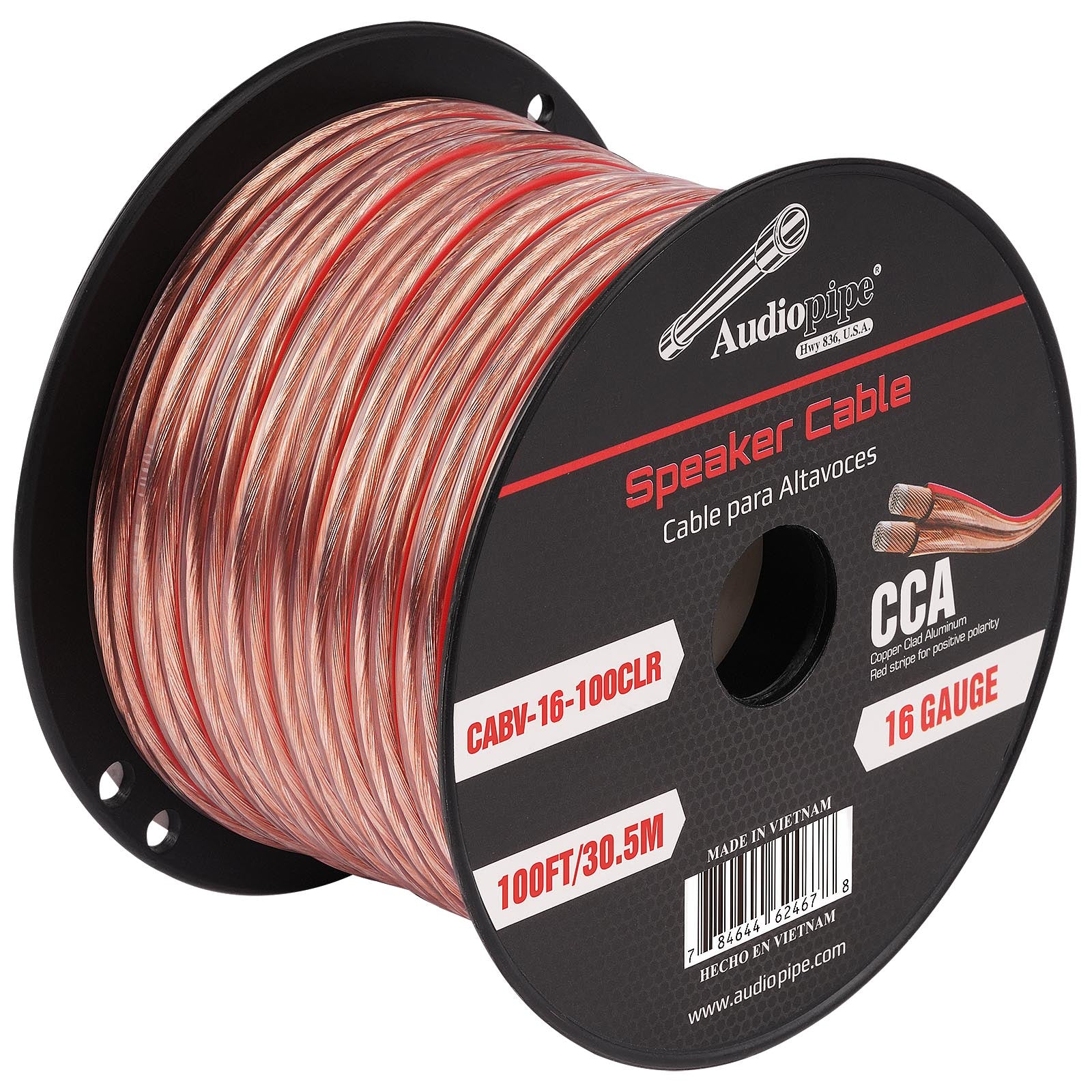 100FT 16AWG Speaker Cable (CABV-16-100CLR)