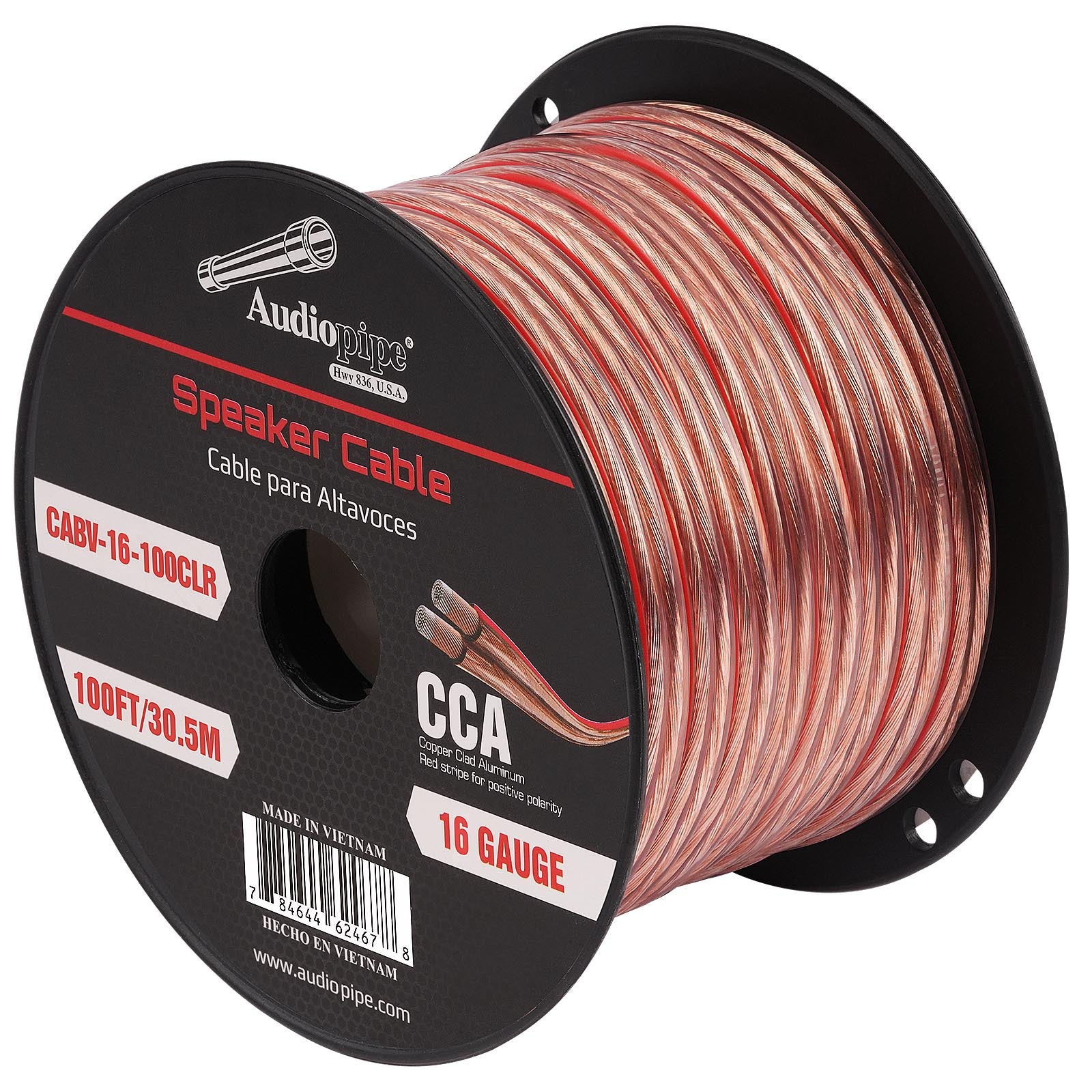 100FT 16AWG Speaker Cable (CABV-16-100CLR)