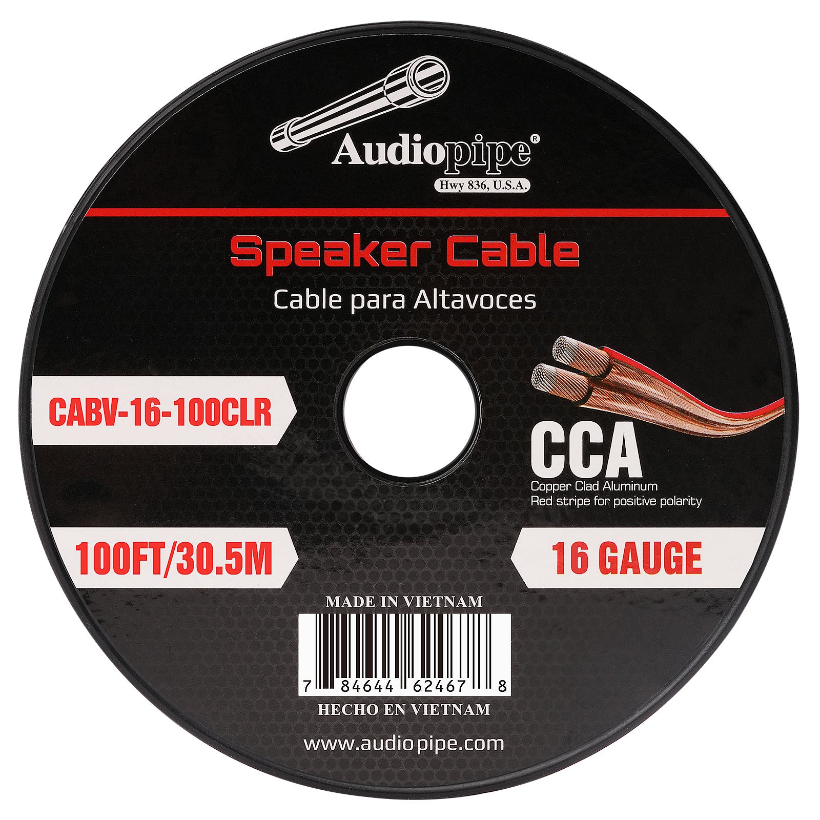 100FT 16AWG Speaker Cable (CABV-16-100CLR)