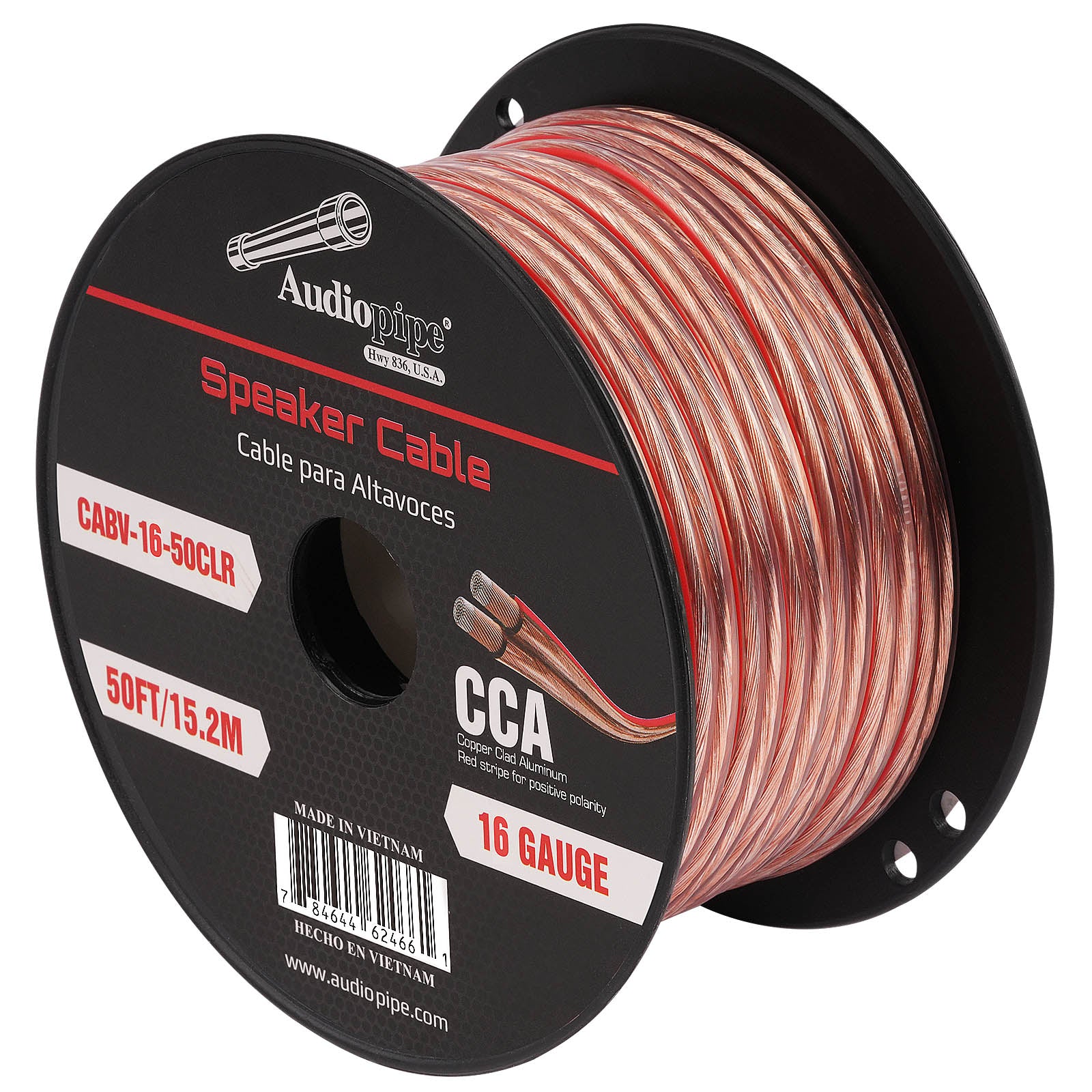 50FT 16AWG Speaker Cable (CABV-16-50CLR)