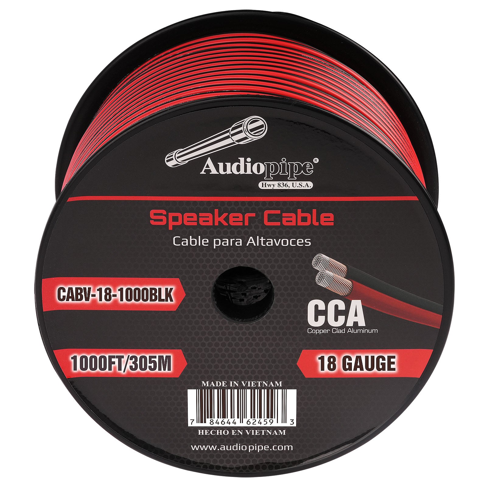 1000FT 18AWG Speaker Cable (CABV-18-1000BLK)