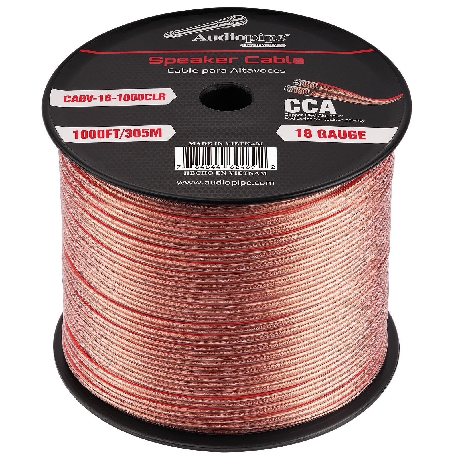 1000FT 18AWG Speaker Cable (CABV-18-1000CLR)