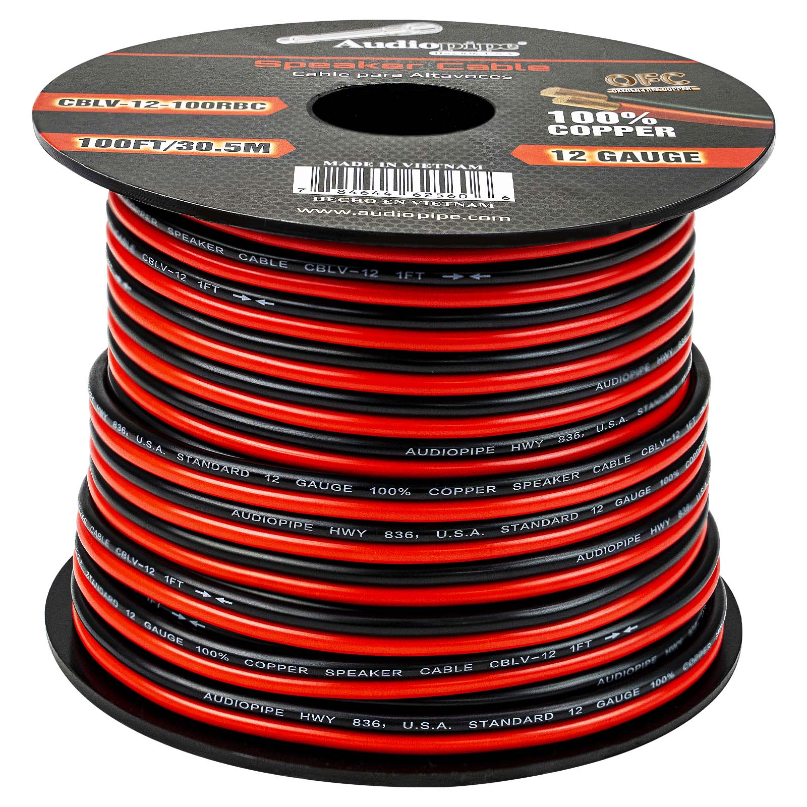100FT 12AWG Speaker Cable (CBLV-12-100RBC)